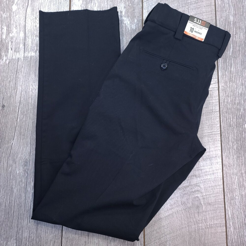 5.11 Tactical Pants Women's 10 Navy PDU Class A Flex-Tac Wool Blend Unhemmed